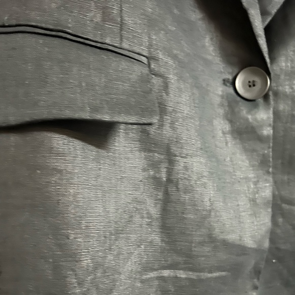 Zara Linen Blazer, Navy, Size M - Picture 4 of 4